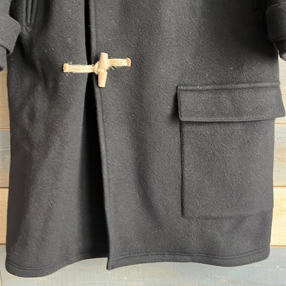 Zara Limited Edition Toggle Long Coat Wool Blend Black Size S NWOT